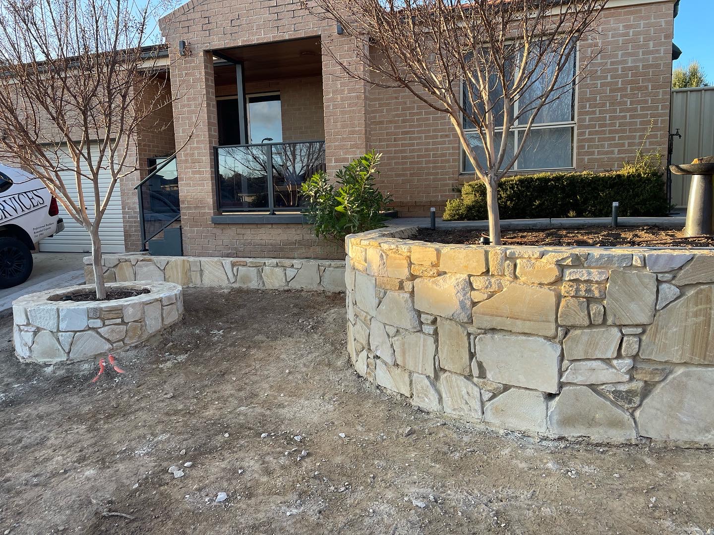 Dalma Contractors sandstone wall project